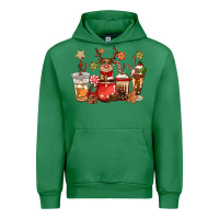 Emerald christmas reindeer coffee Urban Hoodie - CowGirlArtShop