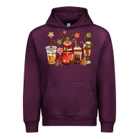 Mauve Wine christmas reindeer coffee Urban Hoodie - CowGirlArtShop