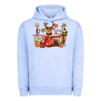Pigment Grape Ice christmas reindeer coffee Urban Hoodie - CowGirlArtShop