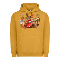 Pigment Peanut Butter christmas reindeer coffee Urban Hoodie - CowGirlArtShop