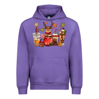 Tulip christmas reindeer coffee Urban Hoodie - CowGirlArtShop