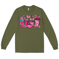 Army Green cancer coffee cups Long Sleeve Tee - NancyCooperArtShop