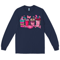 Navy cancer coffee cups Long Sleeve Tee - NancyCooperArtShop