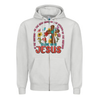 Dove Grey in the waiting there was jesus Zipper Hoodie - MaliasSmallBusiness
