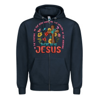 Navy in the waiting there was jesus Zipper Hoodie - MaliasSmallBusiness
