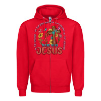 Red in the waiting there was jesus Zipper Hoodie - MaliasSmallBusiness