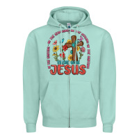 Seafoam in the waiting there was jesus Zipper Hoodie - MaliasSmallBusiness