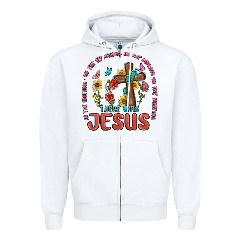 In The Waiting There Was Jesus Zipper Hoodie by MaliasSmallBusiness | Teevron