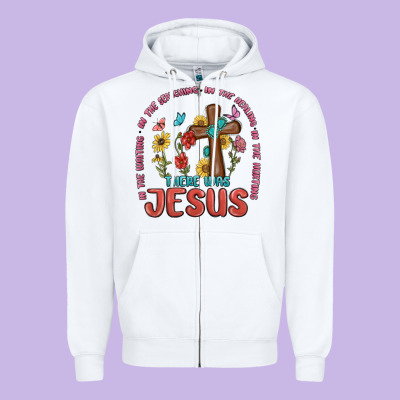 In The Waiting There Was Jesus Zipper Hoodie Designed By Maliassmallbusiness
