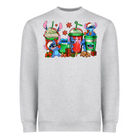 Heather Grey christmas stitch coffee Heavyweight Sweatshirt - Jasminsmagicworld