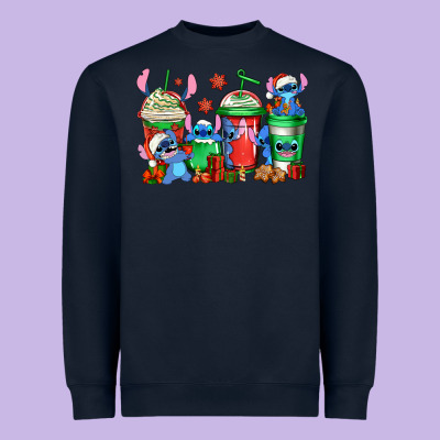 Christmas Stitch Coffee Heavyweight Sweatshirt Designed By Jasminsmagicworld