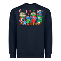 Navy christmas stitch coffee Heavyweight Sweatshirt - Jasminsmagicworld