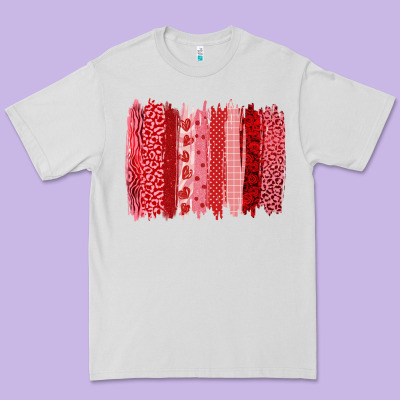 Valentine's Day Brushstroke Premium Tee Designed By Ranaportraitstore