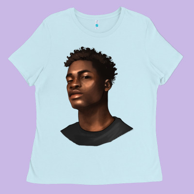 Ladies Tee afro man