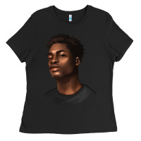 Black afro man Ladies Tee - texasbilliewilder