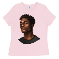 Bubblegum Pink afro man Ladies Tee - texasbilliewilder