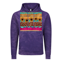 Cloud Purple leopard sunflower gemstone Vintage Hoodie - JahusDesignShop