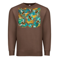Chestnut honeycomb and bees with leopard Premium Sweatshirt - Artiststas