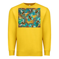Lemon honeycomb and bees with leopard Premium Sweatshirt - Artiststas