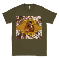 Army Green horse Classic Tee - BarkalooDesign