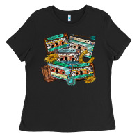 Black 90s country casette tapes Ladies Tee - texasbilliewilder