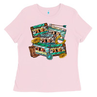 Bubblegum Pink 90s country casette tapes Ladies Tee - texasbilliewilder