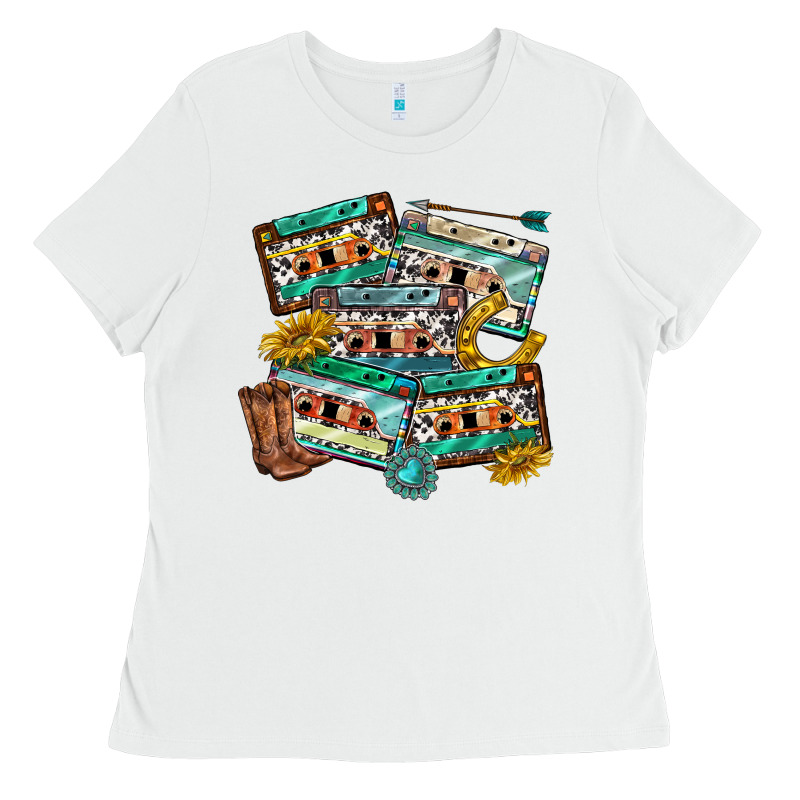 90s Country Casette Tapes Ladies Tee by texasbilliewilder | Teevron