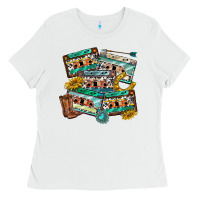 White 90s country casette tapes Ladies Tee - texasbilliewilder