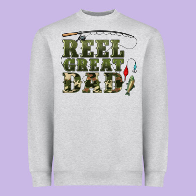 Reel Great Dad Heavyweight Sweatshirt Designed By Artiststas