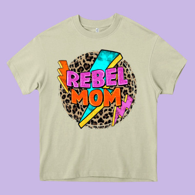 Rebel Mom Heavy Core Tee Designed By Zillion Design Studio