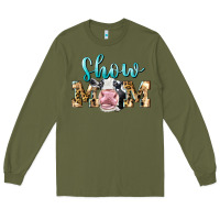 Army Green Western Show Mom Holstein Long Sleeve Tee - LillyAllenDesigns