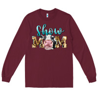 Burgundy Western Show Mom Holstein Long Sleeve Tee - LillyAllenDesigns
