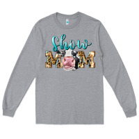 Heather Grey Western Show Mom Holstein Long Sleeve Tee - LillyAllenDesigns