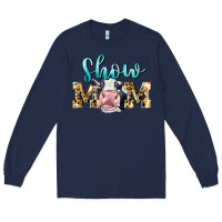 Navy Western Show Mom Holstein Long Sleeve Tee - LillyAllenDesigns