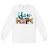 White Western Show Mom Holstein Long Sleeve Tee - LillyAllenDesigns