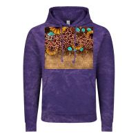 Cloud Purple leopard glitter sunflower gemstone Vintage Hoodie - JahusDesignShop