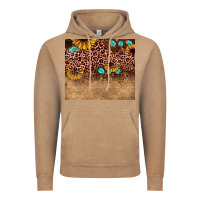 Vintage Coffee leopard glitter sunflower gemstone Vintage Hoodie - JahusDesignShop