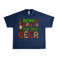 Navy dear santa just bring a beer with a beer bottle Urban Heavy Tee - AdoDesignShop