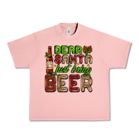 Salmon dear santa just bring a beer with a beer bottle Urban Heavy Tee - AdoDesignShop