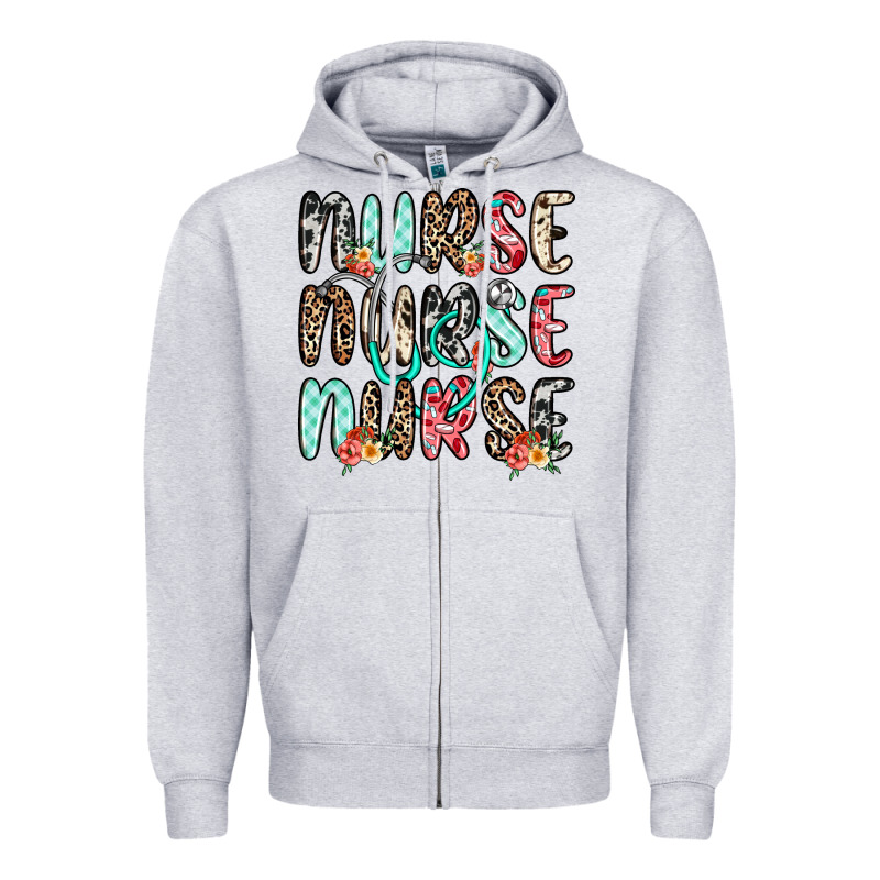 Nurse Nurse Nurse Zipper Hoodie by NancyCooperArtShop | Teevron