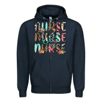 Navy nurse nurse nurse Zipper Hoodie - NancyCooperArtShop