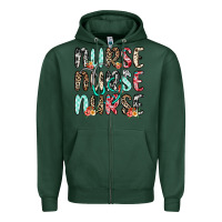Sports Green nurse nurse nurse Zipper Hoodie - NancyCooperArtShop
