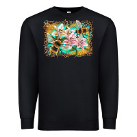 Black bees and lilies with leopard Premium Sweatshirt - Artiststas