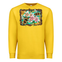 Lemon bees and lilies with leopard Premium Sweatshirt - Artiststas