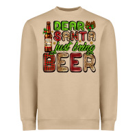 Mushroom dear santa just bring a beer with a beer bottle Heavyweight Sweatshirt - AdoDesignShop