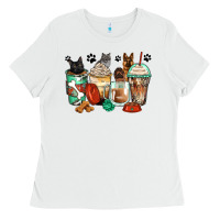 White german shepherd black and grey cat coffee cups Ladies Tee - Zillion Design Studio