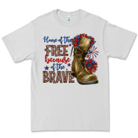 Dove Grey home of the free because of the brave Premium Tee - Zillion Design Studio