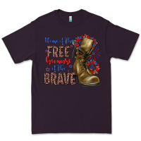 Plum home of the free because of the brave Premium Tee - Zillion Design Studio