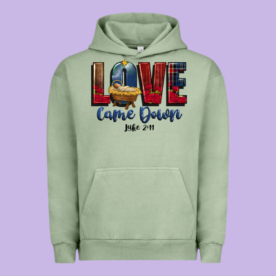 Love Came Down Luke 2 11 Urban Hoodie Designed By Cowgirlartshop