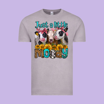 Just A Little Moody Heifers Vintage Tee Designed By Jasminsmagicworld